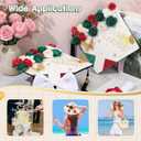 WinnerWhy 52Pcs DIY Mexican Flag Graduation Cap Decorations 2026 Handmade Mexico Grad Hat kit Included Faux Flower Heads Letter Number Rhinestones 3D Butterfly Stickers for Craft Graduation Cap Topper