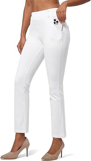 Willit Yoga Dress Pants Women Business Causal Work Pants for Women with Pockets High Waisted Slack Trousers, Size S