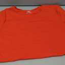 SUUKSESS Women Double Lined Fitted Basic Tee Crew Neck Short Sleeve Y2K Crop Top (Medium, Dream Red)