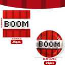 Pixel Party Plates and Napkins Set, 25pcs 9-Inch Plates and 25pcs 6.5-Inch Napkins, Pixel Birthday Party Supplies Game Themed Decorations for Kids Teens Adults