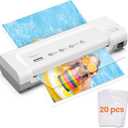 9-inch Laminator Machine with 20 Laminating Sheets, Laminating Machine 8.5 x11 with 2-Min Faster Preheat, Small Personal Laminator for Teachers, Office, School, Grey White
