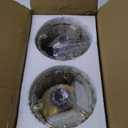 2 Pack Small Crystal Semi Flush Mount Ceiling Light Fixture Modern Gold Mini Round Chandelier Metal E26 Ceiling Lamp for Hallway Bathroom Entryway Kitchen Closet