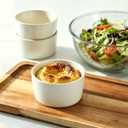 Ramekins 4 OZ,Oven Safe Small Ramekins Set for Creme Brulee, Souffle, White Ramkeins Kit for Baking, pudding, Ceramic Mini Ramkeins Set of 6, Custard cups for Kitchen, White
