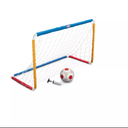 Little Tikes Easy Score Soccer Set box.
Product: The box contains a Little Tikes Easy Score Soccer Set, which includes a large 2.5' x 4' goal, a ball, and an air pump.