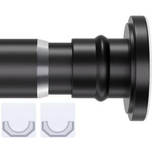 Shower Curtain Rod 28-48 Inch Adjustable Tension Curtain Rod Heavy Duty Tension Rod Black Spring Curtain Rod No Drilling Closet Rod,Stainless Steel