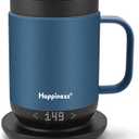Happiness Smart Heated Coffee Mug,16oz Rechargeable Electric Self Heating Temperature Control Coffee Cup