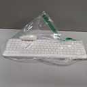 seenda Wireless Keyboard and Mouse Combo, Rechargeable Quiet Keyboard Mouse, Sleek and Ultra Thin Design, Full-Size with Number Pad for Windows, Laptop, PC, Notebook, Desktop- Silver and White