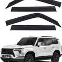 Window Deflector Compatible with 2024 2025 2026 Lexus GX550 GX550h/Toyota Land Cruiser Prado J250 LC250 Tape-on Rain Guards Window Visors-Noise Reduction