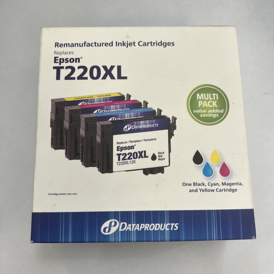 4 Pack New 220XL T220XL Ink for Epson WorkForce Black Color 220 T 220 XL Set