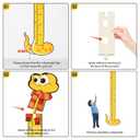 Wooden Growth Chart for Kids, Snake Height Chart for Boy Girls, Measuring Board for Kids Height,for Child's Room,Nursery Decor Decoration Wall Art (Snake)