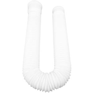 Rain Gutter Downspout Extension, Flexible PE Extendable Drain Away Extender for Outdoor Villa Round (White)