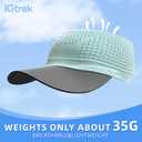IGtrek Lightweight&Breathable&4-Way Stretch Running Visor hat for Women Men, Portable Sunproof Cool Sports hat for Spring Summer (Blue)