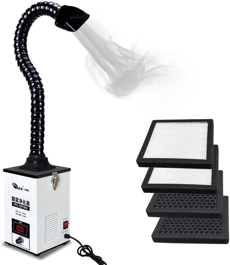 150W110V Smoking Instrument Smoke Absorber With Activated Carbon Filter Sponge Cutting Solder Fume Extractor