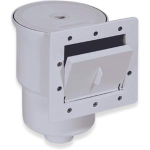 SWIMLINE HYDROTOOLS GREY Standard Thru-Wall Above Ground Pool Skimmer Kit | ABS Construction | Pool Skimmer Kit | Large Debris Basket | Snap-In & Removable Weir | Above Ground Pool Skimmer