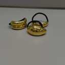 3PCS Gold Hair Ties, Metal Hair Ties for Thick Hair, Elegant Durable Geometric Design, Gold Hair Accessories Stretchy and Non-Damage Ponytail Cuff Holders, 3 Styles in Box Holiday Gifts (Gold Set 01)