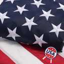 AMZFLAG American Flags for Outside 2x3 ft 24x36 Inches, Heavy Duty Embroidered USA US Flag United States America Flag High Wind for Wall House 250th Anniversary Decoration