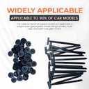2 x Nylon Universal Cable Tie Buckle–Heavy Duty Self-Locking Zip Ties Holder with Pin & Button Design, Plastic Cable Ties Tool Fasteners Car Body, UV Resistant Zipties for Car Daily Auto Fixing (100Pcs)