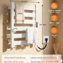 Wall Mounted Heated Towel Rack, 6-Bar Towel Warmer for Bathroom