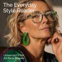 CCVOO Reading Glasses for Women, Eye glasses, Blue Light Readers for Women, Cheaters, +1.5x