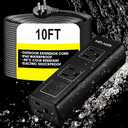 Outdoor Power Strip Weatherproof, 10FT Heavy Duty Outdoor Extension Cord  3 Outlets  Waterproof Surge Protector, Shockproof Overload Protection Electrical Outlet, Industrial/Home Power Strip