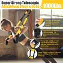 Home Resistance Training Kit, Resistance Trainer Exercise Straps with Handles, Door Anchor and Carrying Bag for Home Gym, Bodyweight Resistance Workout Straps for Indoor & Outdoor (Yellow)