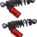 Motorcycle Shock Absorbers, Heavy Duty Aluminum Alloy, High Performance Suspension for Dirt Bike, ATV, Quad, Scooter (180mm, 400Lbs, Pair)