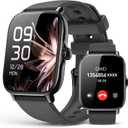 Smart Watch for Women Men- Answer/Make Call, 2025 IP68 Waterproof Fitness Step Tracker Watch with Sleep Monitor/Activity Counter/110+ Sport Mode, Smartwatch for Andriod iPhone iOS Samsung Compatible (Black)