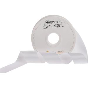 Humphrey's Craft 1-1/2 Inch Double Faced Satin Ribbon - Continuous 50 Yards, White Thick Satin Ribbon for Crafts, Gift Wrapping, Decoration Christmas Tree, Bridal Bouquet,Wedding,DIY Bows,Sewing Hat.