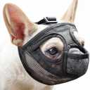 Mayerzon Short Snout Dog Muzzle for French Bulldog with Full Pant Design to Prevent Eating Biting, Soft Mesh Dog Muzzle for Shih Tzu Pug English Bulldog for Grooming Walking, Allow to Drink and Feed S