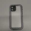 SOKUSIN for iPhone 12 Mini Case Waterproof - Shockproof Dust Drop Proof Case with Built-in Screen & Lens Protector, Full Body Bumper Rugged Underwater Protective Cover, 5.4" Black/Frosted Clear