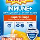 Emergen-C Immune+ Triple Action Immune Support Powder, BetaVia (R), 1000mg Vitamin C, B Vitamins, Vitamin D and Antioxidants, Super Orange  30 Count (EXP 08/01/27)
