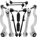 10Pcs Front Lower Control Arms With Ball Joints Sway Links & Outer Tie Rods Suspension Kit Compatible with BMW 1 3 4 Series 428i 430i 435i 440i 320i 330i 328i 335i xDrive
