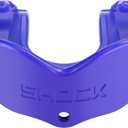 Shock Doctor Mouth Guard Sports, Hockey, Lacrosse, Baseball, Wrestling Moutguard, Gel Max Heavy Duty Protection & Custom Fit, Football Mouth Guard with Strap, Adult & Youth Mouthguard (Blue)