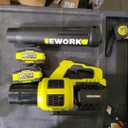 Leaf Blower Cordless 20V Powerful Electric Leaf Blower with 2x4.0Ah Batteries and Charger, Variable-Speed, Lightweight Battery Powered Leaf Blowers for Lawn Care, Patio, Blowing Leaves, Dust