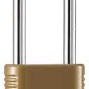 4 Digit Combination Lock, Heavy Duty Combo Padlock with Long Shackle for Outdoor Use, Sheds, Locker, Storage Unit, Gym and Gate
