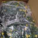 Yunlly 4 Pcs Artificial Flowers Fake Boxwood Topiary Ball Tree 27 Inch Outdoor Faux Bush Balls, Realistic UV Resistance Fake Shrub Plant with Spike for Garden Porch Patio Indoor Decor (Yellow)