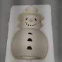 Christmas Decorations  Handmade Terracotta Snowman Figurines  1 Pack White Clay Winter Decor Holiday Rustic Unique Decor for Home Table Room Farmhouse Indoor Outdoor