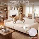 DecorUhome Couch Cover for Dogs, Non-Slip Fuzzy Pet Couch Covers for Sofa Pet Friendly, Soft Thick Dog Couch Covers Protector, Washable Sofa Slipcovers for 2 Cushion Sofa, White, 27.6" x 59"