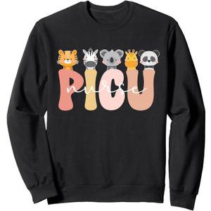 Cute PICU Nurse Pediatric Intensive Care Unit Sweatshirt M
