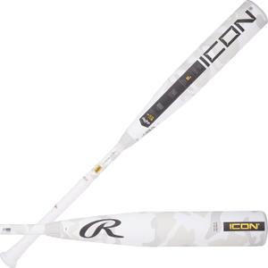 Rawlings | 2025 | ICON Baseball Bat | USSSA | -5 / -8 / -10 Drop | 2 3/4" Barrel | 2 Pc. Composite (White | Snow Camo)