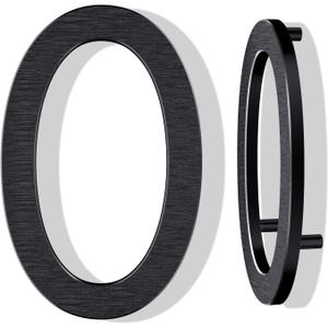 12 Inch Large House Numbers for Outside, Modern Black Metal Address Numbers with Floating Effect, Weatherproof Aluminum, Easy Screw Mount for Fence Wall Garage Gate (0)