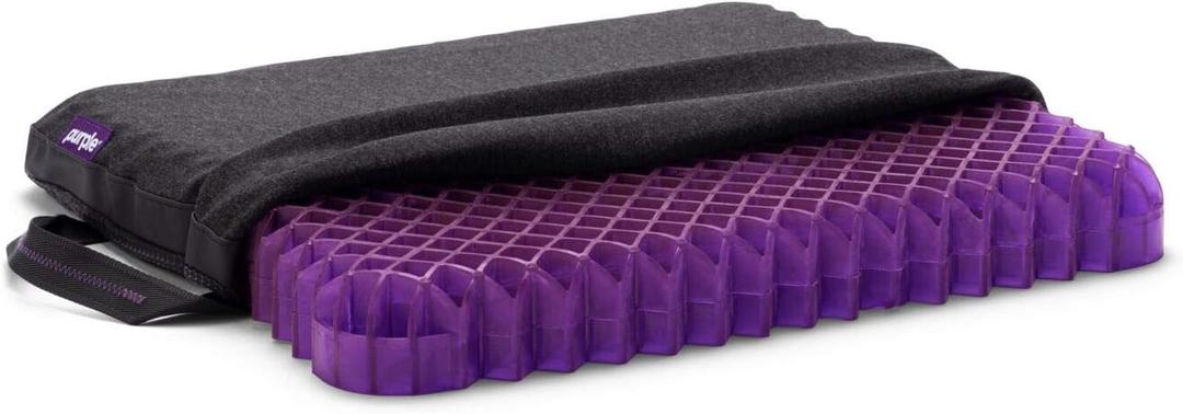 Purple Royal Seat Cushion, Portable 2 Inch Gel Seat Cushion, GelFlex Grid