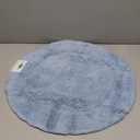 Home Weavers Waterford Collection 100% Cotton Tufted Bath Rug, Extra Soft and Absorbent Bath Rugs, Non-Slip Plush Bath Carpet, Machine Wash Dry, Bath Rugs for Bathroom Floor, 22" Round, Blue