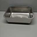 Kirecoo Stainless Steel Cat Litter Box - Metal High Sided Cat Pan, Large Stainless Steel Box, Indoor Litter Tray, Non Stick, No Smell, Easy to Clean, Pet Toilet Supplies for Kitten, Kitty, Rabbit