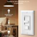 DEWENWILS Dimmer Switch for LED Lights, 600W Incandescent/Halogen and 150W CFL/LED, Single-Pole or 3-Way Dimmer Light Switch, ETL cUL Listed, White, 2 Packs