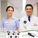 168 Pcs Cancer Awareness Themed Gift Sets Including 36 Cancer Badge Reel 36 Ribbon Silicone Bracelet Wristband 36 Ballpoint Pens and 60 Roll Stickers for Oncology Nurse, Women Decor