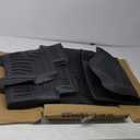 CAR PASS Heavy Duty Rubber Car Mats, Deep-Dish Odorless Car Floor Mats All Weather, Universal Trim-to-Fit for SUVs Trucks Sedans, Waterproof Anti-Slip, 3 Pieces V12 Black