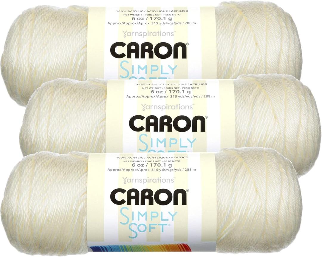 Caron Simply Soft Yarn Solids (3-Pack) Off White H97003-9702