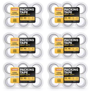 Clear Packing Tape 36 Rolls, Total 3960 yd., Heavy Duty Shipping Tape, Each 2 inch x 110 Yards x 2 mil Thick for Shipping, Packaging, Sealing and Moving Clear Packing Tape 36 Rolls, Total 3960 yd., Heavy Duty Shipping Tape, Each 2 inch x 110 Yards x 2 mil Thick for Shipping, Packaging, Sealing and Moving