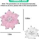 2PCS Lotus Flower Car Vent Clip, Cute Car Vent Clips, Dashboard Air Vent Trim Clips, Automotive Diffuser Air Conditioning Outlet Clip, Aesthetic Decoration Accessories (Pink&White)